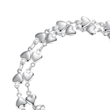 Women’s Adjustable Stainless Steel Heart Bracelet