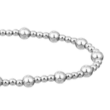Women’s Stainless Steel Beaded Stretch Bracelet