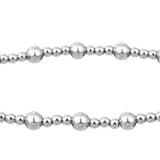Women’s Stainless Steel Beaded Stretch Bracelet